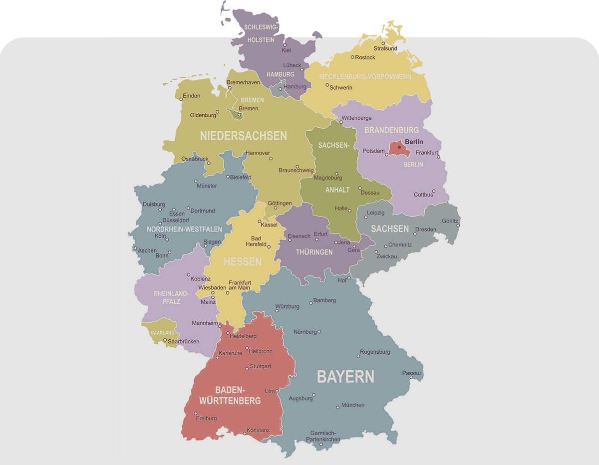 Karte von Deutschland